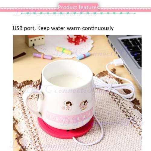 Beautiful Design 5V USB Silicone Heat Warmer Milk Tea Coffee Mug Hot Drinks Beverages Heater Pad..!