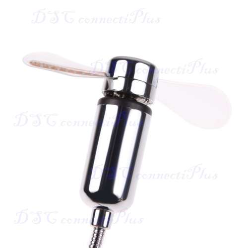 New Durable Adjustable USB Gadget Mini Flexible LED Light Fan Desktop Clock Time Display (Silver)..!