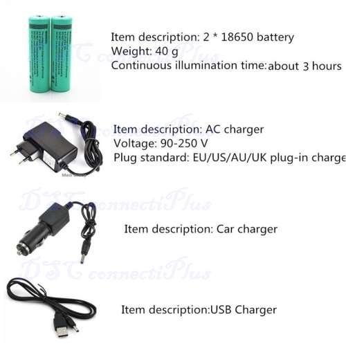 3500 Lumens Zoomable T6 LED Headlamp Headlight Flashlight Torch + 2x 18650 battery + Chargers !!!