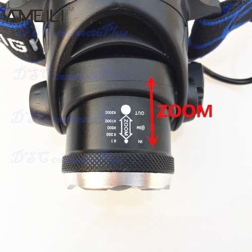 3500 Lumens Zoomable XML T6 LED Headlamp Headlight Flashlight Headband Torch (Black)..!