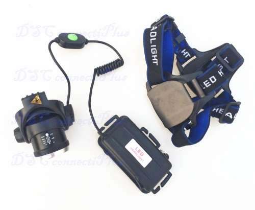 3500 Lumens Zoomable XML T6 LED Headlamp Headlight Flashlight Headband Torch (Black)..!