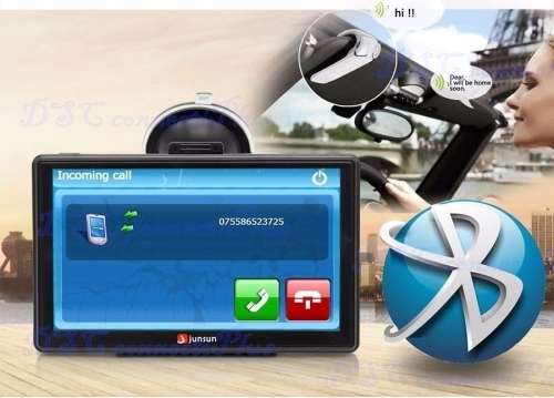 Junsun 7 inch Car GPS Navigation Bluetooth 8GB w/ Rear View Camera FM MP3 MP4 256MB DDR/800MHZ Maps