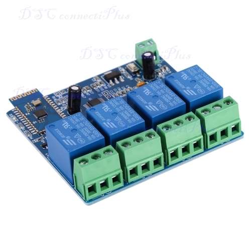 5V 4CH Bluetooth Relay Android Mobile App Remote Control Module Switch (Blue)..!