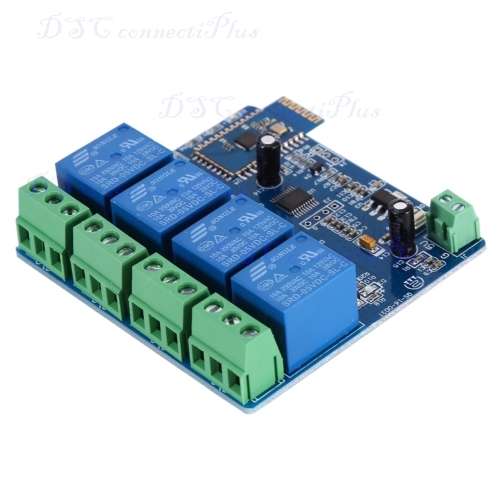 5V 4CH Bluetooth Relay Android Mobile App Remote Control Module Switch (Blue)..!