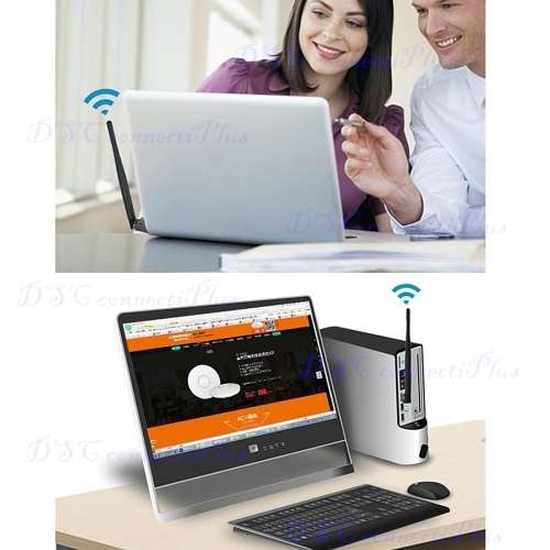 2-in-1 Bluetooth v4.0 + 150Mbps 2.4GHz USB WiFi Wireless Adapter with 2dBi External Antenna (Black)