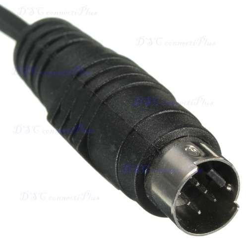 3 RCA Female To 7 Pin S-Video Male Converter AV Cable For TV Laptop PC (Black)..!