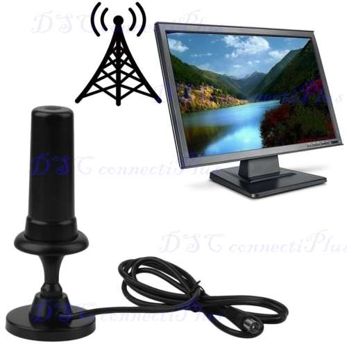 Freeview Aerial TV Antenna Digital Wireless 36dbi Antenna Signal Booster for DVB-T/T2 System (Black)