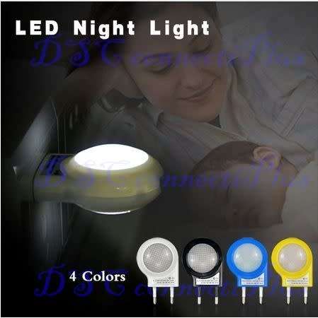 Mini LED 0.7W Auto Sensor Lighting Smart Baby Bedroom Mood Night Lamp Light (White)