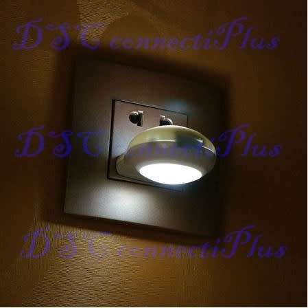 Mini LED 0.7W Auto Sensor Lighting Smart Baby Bedroom Mood Night Lamp Light (White)