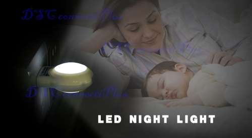 Mini LED 0.7W Auto Sensor Lighting Smart Baby Bedroom Mood Night Lamp Light (White)