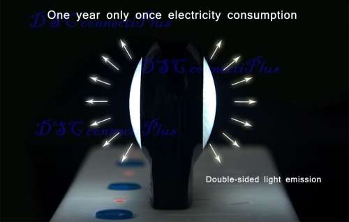 Mini LED 0.7W Auto Sensor Lighting Smart Baby Bedroom Mood Night Lamp Light (White)