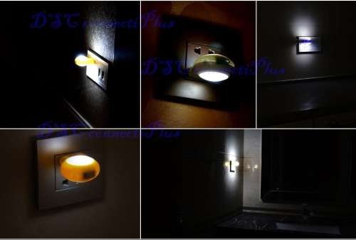 Mini LED 0.7W Auto Sensor Lighting Smart Baby Bedroom Mood Night Lamp Light (White)