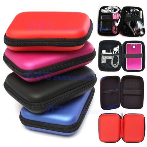 2.5" External USB Hard Drive Disk Carry Case Cover Pouch Protective Shockproof Bag (Rose)..!
