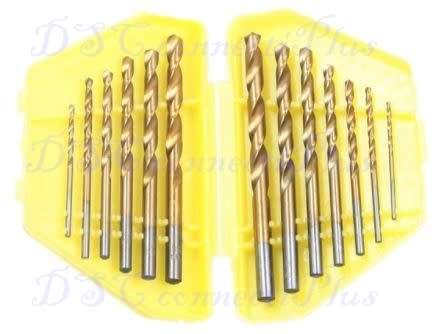 13pcs Metric System Durable Titanium Quick Change Twist Drill Bits Set Drilling Tools w/ Case !!!