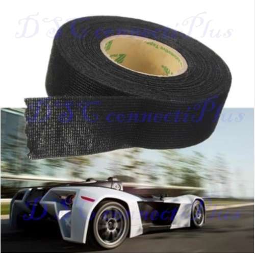 High Quality 25mmx10m Tesa Coroplast Adhesive Cloth Tape for Car Cable Harness Wiring Loom (Black)!!