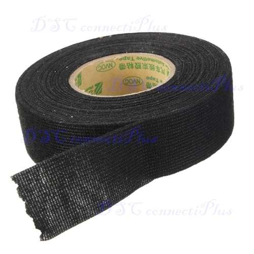 High Quality 25mmx10m Tesa Coroplast Adhesive Cloth Tape for Car Cable Harness Wiring Loom (Black)!!