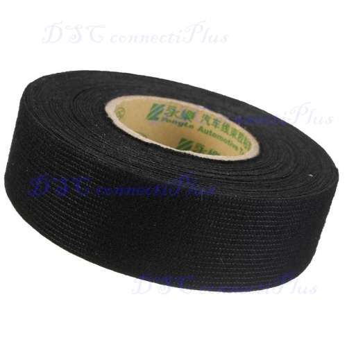 High Quality 25mmx10m Tesa Coroplast Adhesive Cloth Tape for Car Cable Harness Wiring Loom (Black)!!