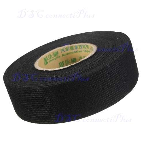 High Quality 25mmx10m Tesa Coroplast Adhesive Cloth Tape for Car Cable Harness Wiring Loom (Black)!!