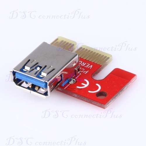 PCI Express w/ USB3.0 Port & SATA 15pin Power Supply Connector Riser Card 1x to 16x 30cm