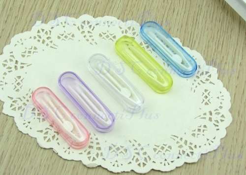 Cosmetic Contact Lens Inserter Remover Soft Tip Eyes Care Kit Holder Container Tweezer Case !!!