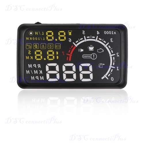 5.5` OBDII Car HUD OBD2 Port Digital Head Up Display Windshield Speed Projector Warning System Alarm