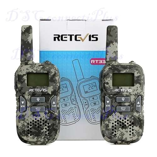 2 Pcs Retevis RT33 Walkie Talkie Kids 22 CH 0.5W GMRS/FRS Scan VOX CTCSS/DCS Flashlight For Outdoor!