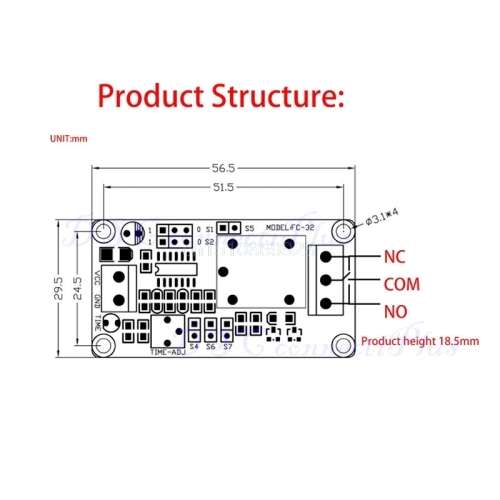 DC 12V DC Delay Relay Delay Turn on / Delay Turn off Switch Module with Timer (Blue/Green)..!