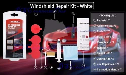 Visbella Car Windshield Repair Kit Polishing Glass Renewal Tools Auto Scratch Chip Crack Restore Fix