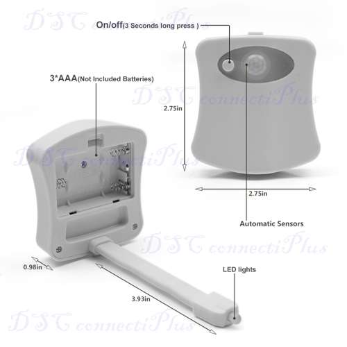 Sensor Toilet Light LED Lamp Human Motion Activated PIR 8 Colours Automatic RGB Night lighting !!!