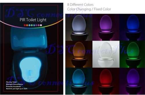 Sensor Toilet Light LED Lamp Human Motion Activated PIR 8 Colours Automatic RGB Night lighting !!!