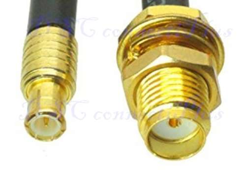10cm RG58U 50 Ohm SMA Female to Straight MCX Plug RF Cable (Black)..!
