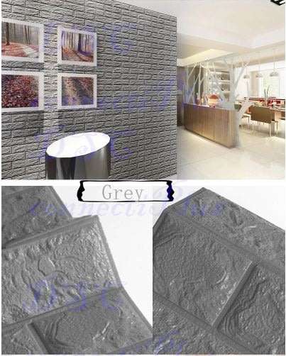Waterproof Foam 3D Brick Stickers Living Room Bedroom DIY Adhesive Wallpaper Art Home Wall Decal..!