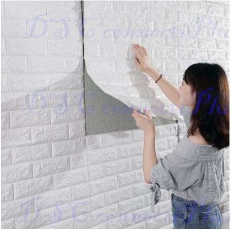 Waterproof Foam 3D Brick Stickers Living Room Bedroom DIY Adhesive Wallpaper Art Home Wall Decal..!
