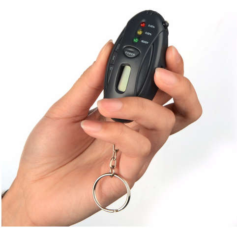 Personal Breath Digital LCD Alcohol Tester Clock Timer Flashlight Tester Analyzer Breathalyzer