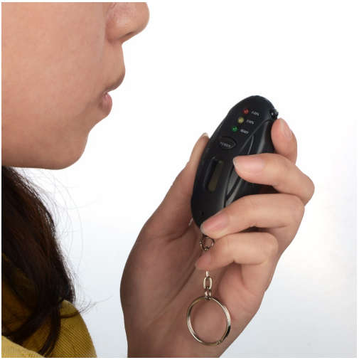 Personal Breath Digital LCD Alcohol Tester Clock Timer Flashlight Tester Analyzer Breathalyzer