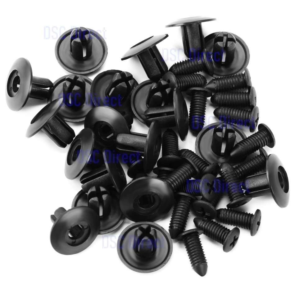 Push Type Car Auto Retainer Clip (Black)..!