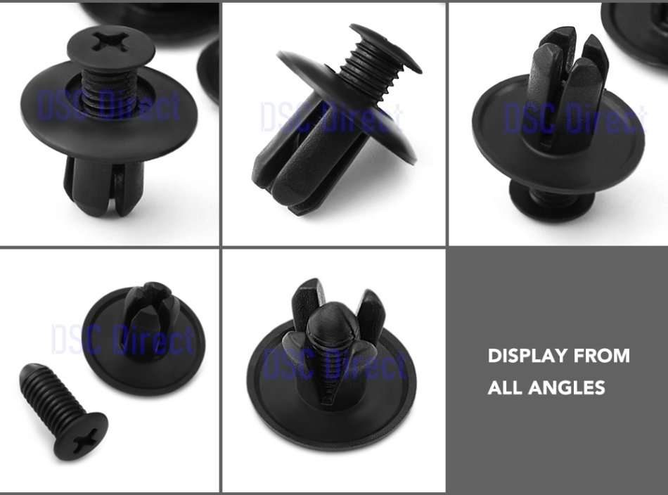 Push Type Car Auto Retainer Clip (Black)..!