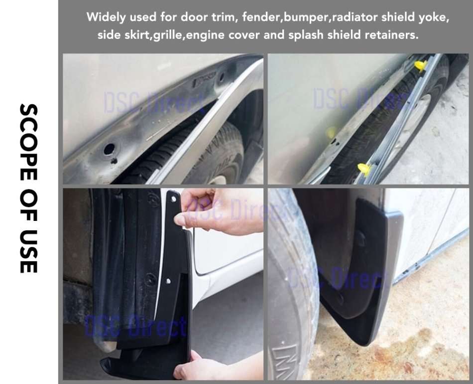 Push Type Car Auto Retainer Clip (Black)..!