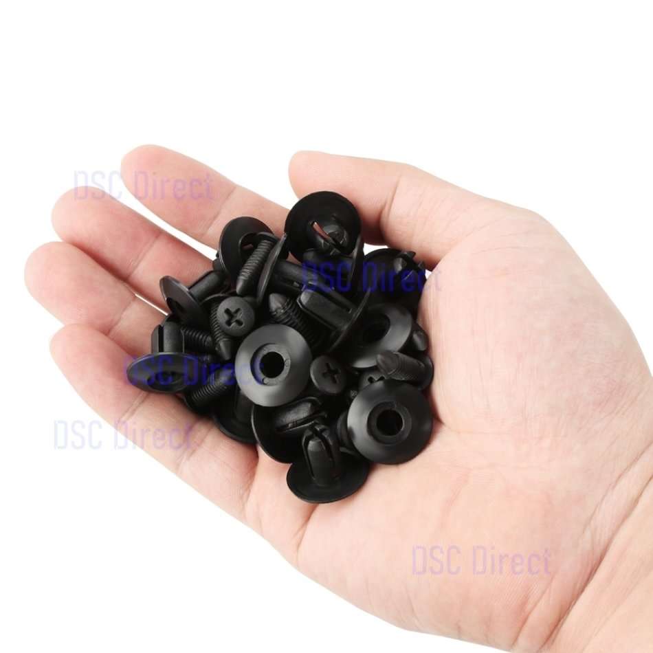 Push Type Car Auto Retainer Clip (Black)..!