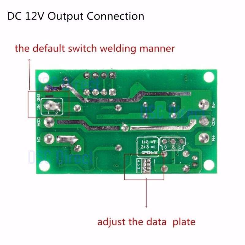 DC 12V 10A 1CH Wireless RF Remote Control Relay Switch Transmitter + Receiver High Quality (Black)!!