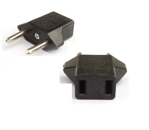 Compact Power Socket Travel Conversion Adapter (US to EU)..!