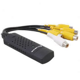 EasyCAP High Quality 4-Channel 4-Input USB 2.0 DVR Video Capture/Surveillance Dongle..!