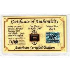 24 Karat PURE SOLID GOLD BAR - Certified & Sealed