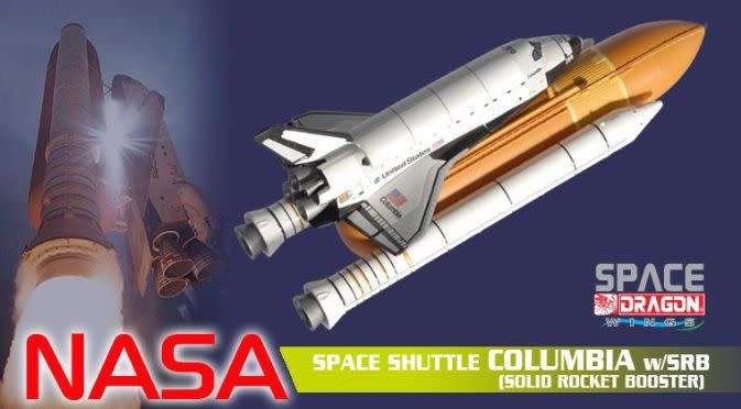 Dragon Models `Dragon Wings` Diecast Model  Space Shuttle Columbia (OV-102) with External Tank & Sol