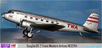 Hobby Master 1/200 Douglas DC-2 TWA - The Lindburgh Line - 1935 - HL8001