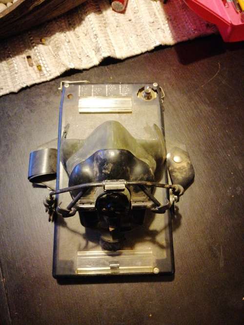 RAF oxygen mask Type A-13a 1945 to 1950 with a navigating knee pad