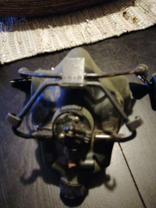 RAF oxygen mask Type A-13a 1945 to 1950 with a navigating knee pad
