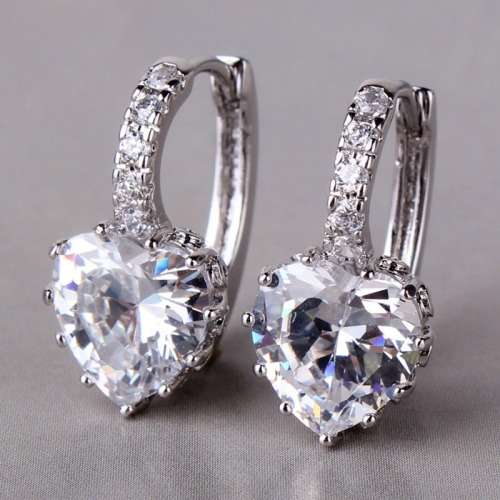ELEGANCE RANGE! - BEAUTIFUL 18K GOLD FILLED SAPPHIRE LEVERBACK EARRINGS