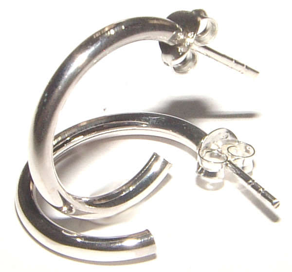 GORGEOUS FINE HOOP EARRINGS SET IN SOLID .925 STERLING SILVER!