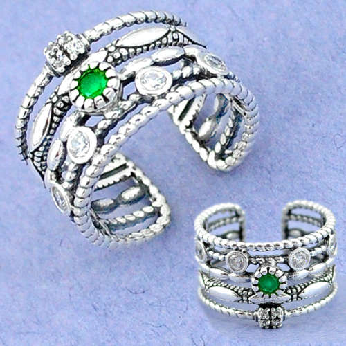 SPARKLING NATURAL CHALCEDONY AND TOPAZ IN SOLID STERLING SILVER RING!!!